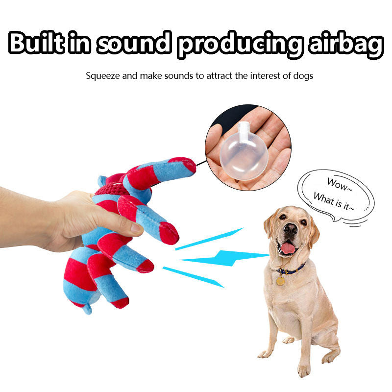 Squeaky Plush Dog Toy – Bite-Resistant & Teeth-Cleaning Fun