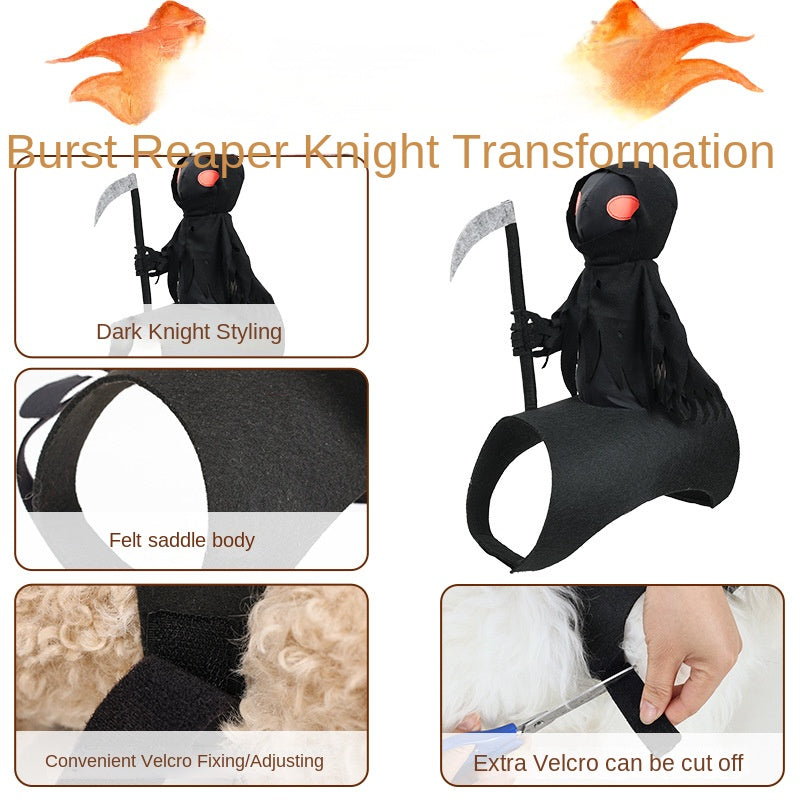 Traje de Halloween de Cão Cavaleiro das Trevas, Roupa Medieval de Guerreiro para Animais de Estimação