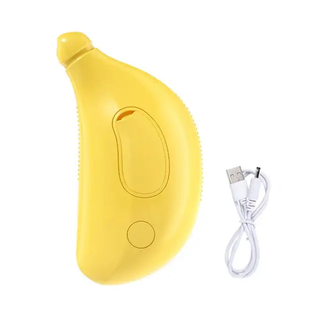 Escova a Vapor em Forma de Banana para Cães e Gatos, Pente para Remover Pelos de Animais de Estimação