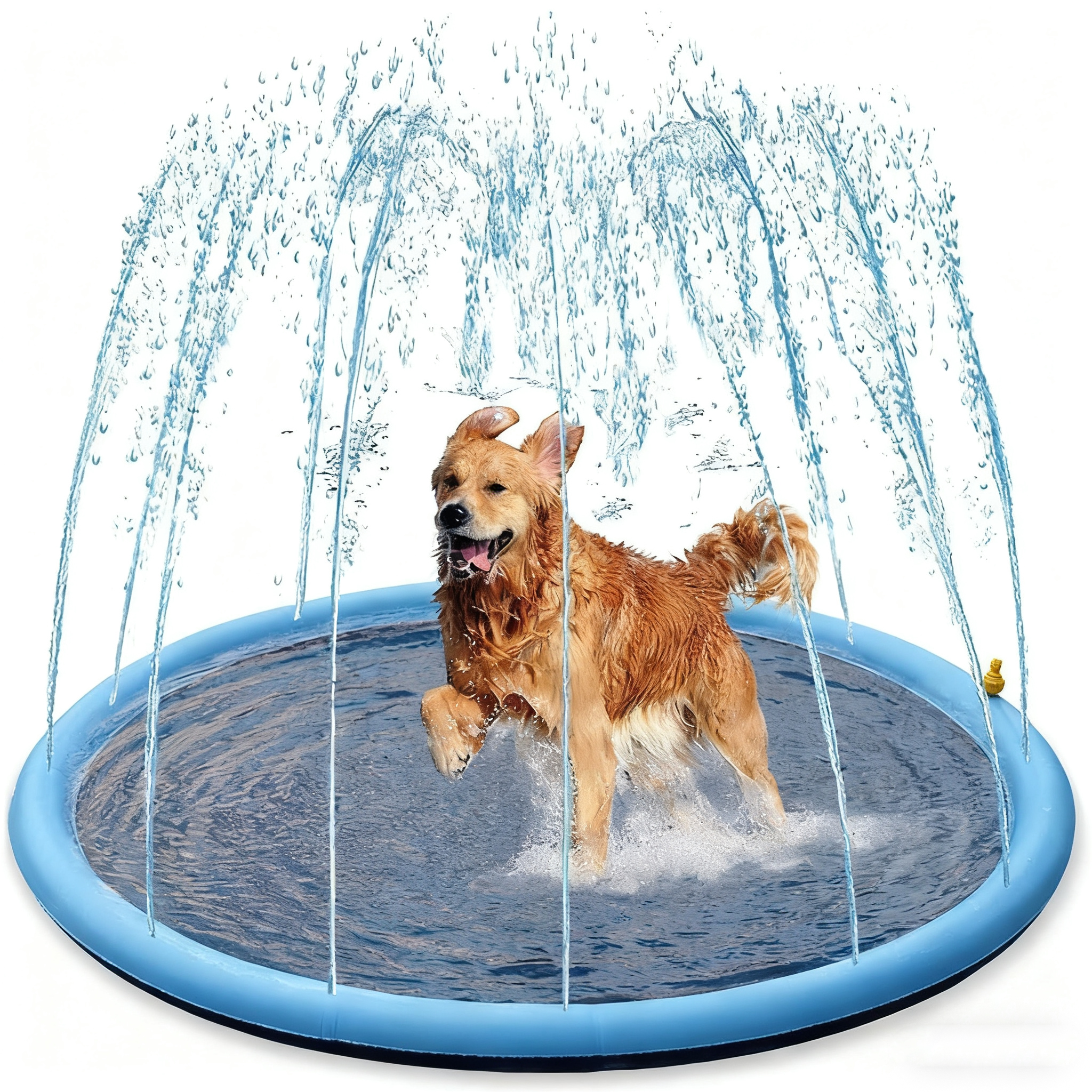 Thick PVC animal Splash Pad, Water Spray Play tapis pour chiens et d’extérieur Fun