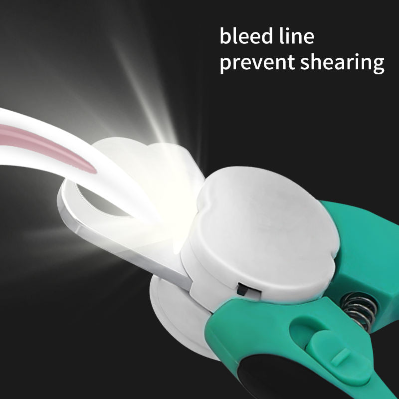 Cortador de Unhas LED para Animais de Estimação com Lima Incorporada, Ferramenta de Tratamento em Aço Inoxidável para Cães e Gatos