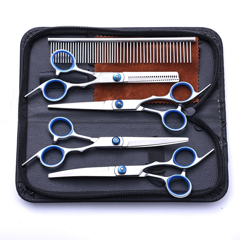 Pet Grooming Scissors Set – Professional Hair Cutting Tools for Home Use