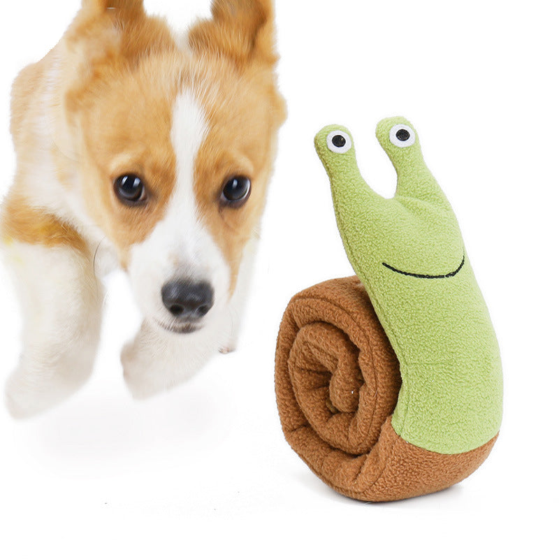 Snail Sniff Pet Toy Plush Molar Intelligence Puppy Toy Voice Interaction Pet Products