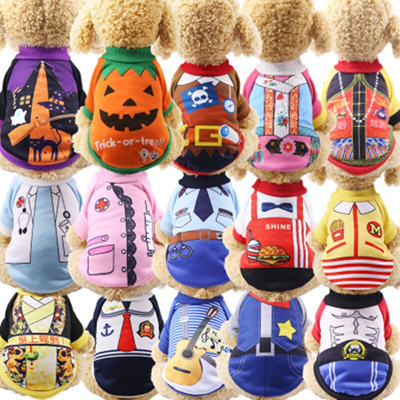 Fantasia de Halloween para Cães e Gatos, Roupa Divertida