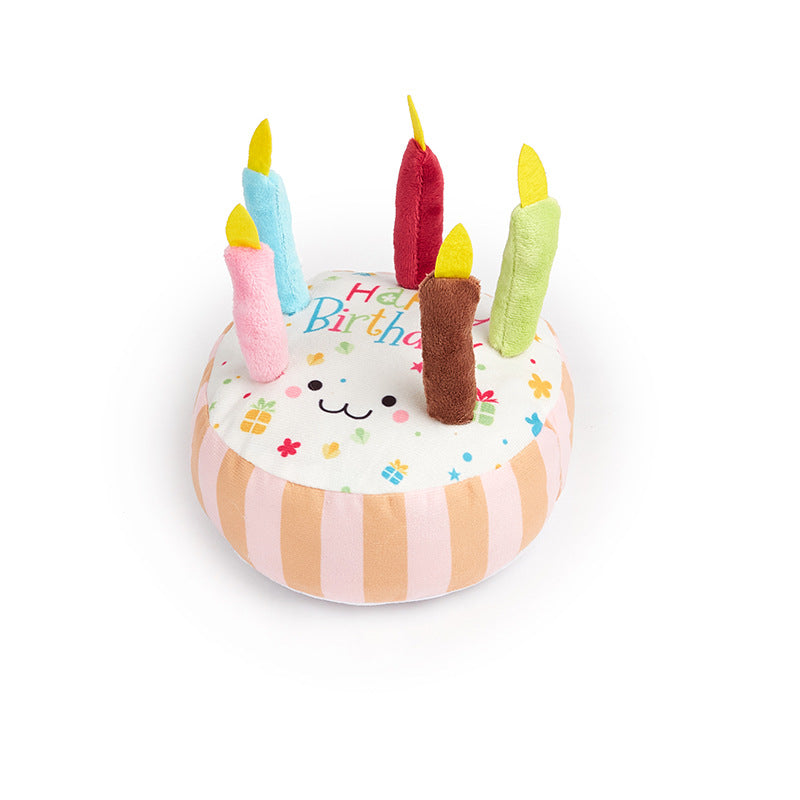 Cake-Shaped chien Chew jouet, Fun Snack-Inspired Plush animal jouet