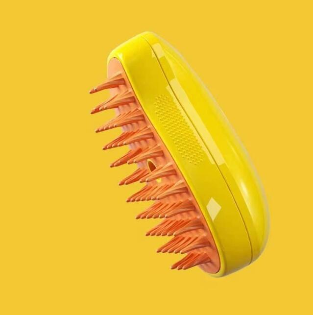 Escova a Vapor em Forma de Banana para Cães e Gatos, Pente para Remover Pelos de Animais de Estimação