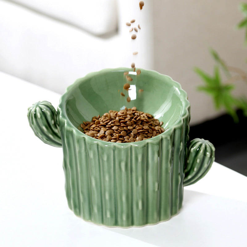 Raised Ceramic Double animal gamelle pour chats et Small chiens, Anti-Tip Design