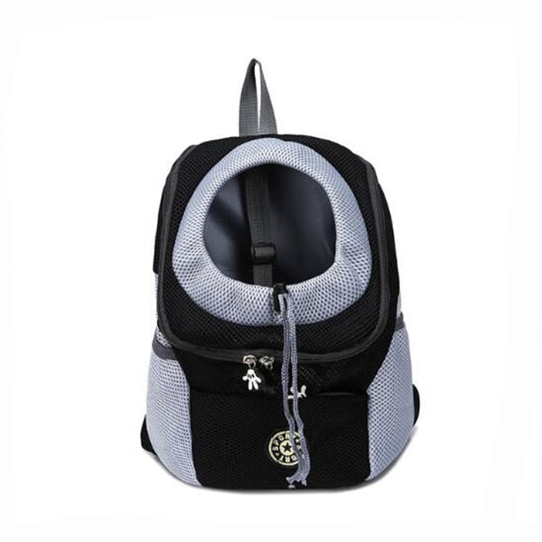 Mochila de Transporte para Animais de Estimação para Exteriores com Painéis de Malha para Cães e Gatos Pequenos