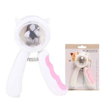 Pet Nail Clipper Stainless Steel Splash-proof Cat Nail Clipper Cleaning Grooming Pet Nail Clipper