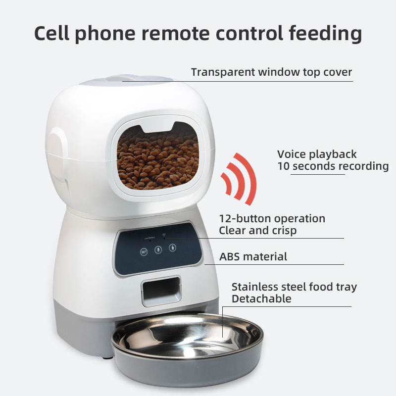 Comedouro Automático Inteligente para Animais de Estimação com WiFi e Controlo por App para Cães e Gatos