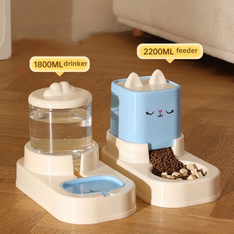 Large-Capacity automatique animal Water distributeur avec Food Container pour chats et chiens
