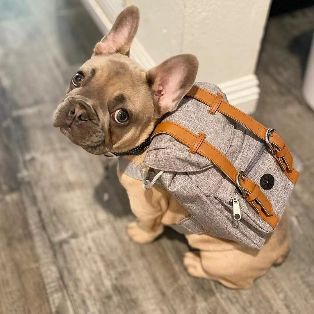 Mochila para Animais de Estimação com Alças Ajustáveis para Cães e Gatos Pequenos