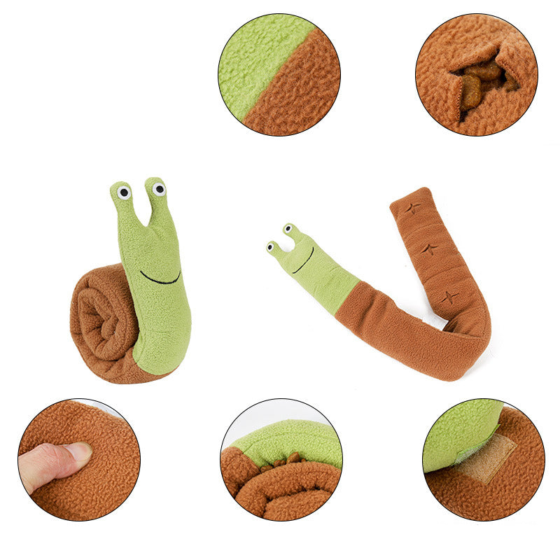 Snail Sniff Pet Toy Plush Molar Intelligence Puppy Toy Voice Interaction Pet Products