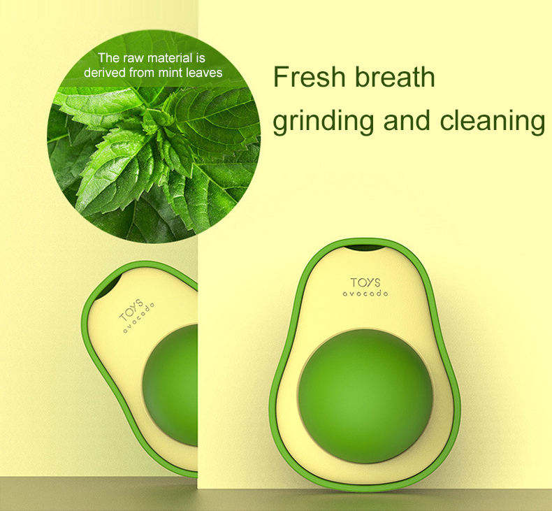 Rotating Catnip Ball jouet avec Avocado Design pour chats