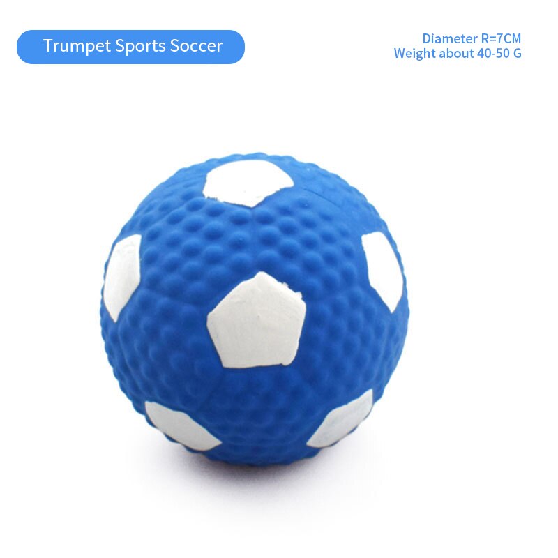 Latex Dog Toy Ball – Elastic Cotton-Filled Football with Squeak Sound