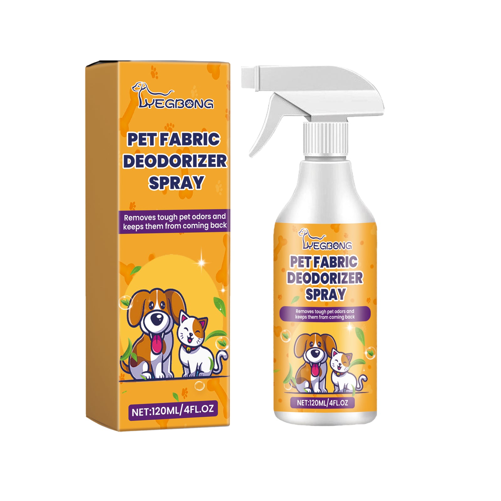 Spray Desodorizante para Tecidos de Animais de Estimação, Ambientador de Longa Duração para Odores de Animais de Estimação em Interiores