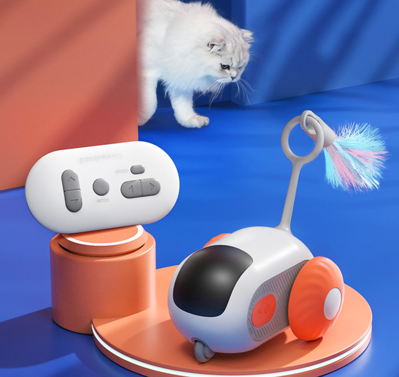 Remote Control Electric Cat Toy – Smart Interactive Pet Car & Teaser Stick