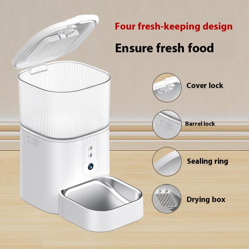 WiFi Smart Pet Feeder – 3L Automatic Food Dispenser with Camera & App