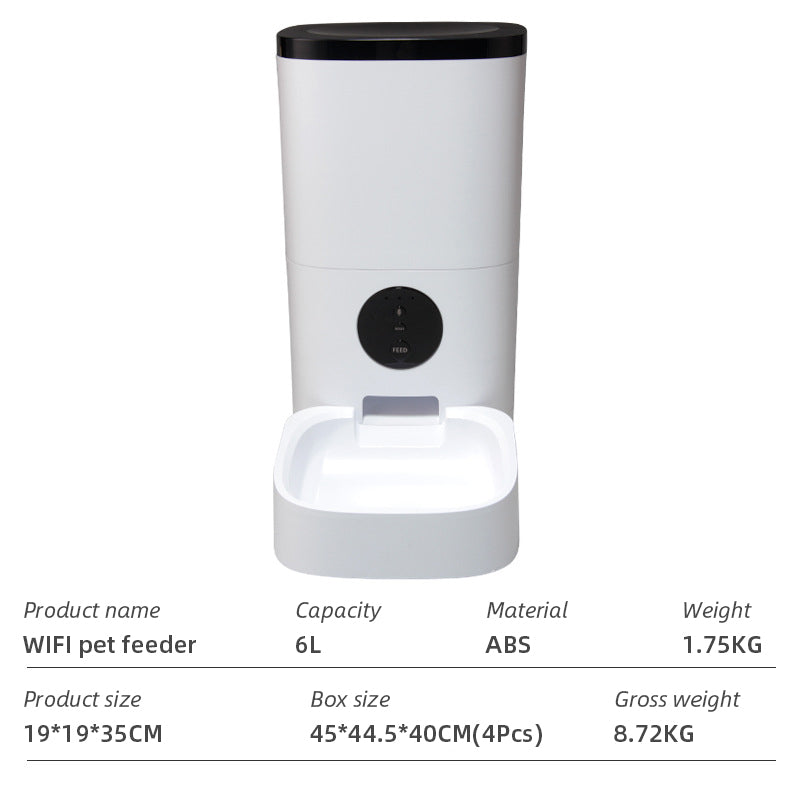 Comedouro Automático Inteligente para Animais de Estimação com WiFi e Controlo por App para Cães e Gatos