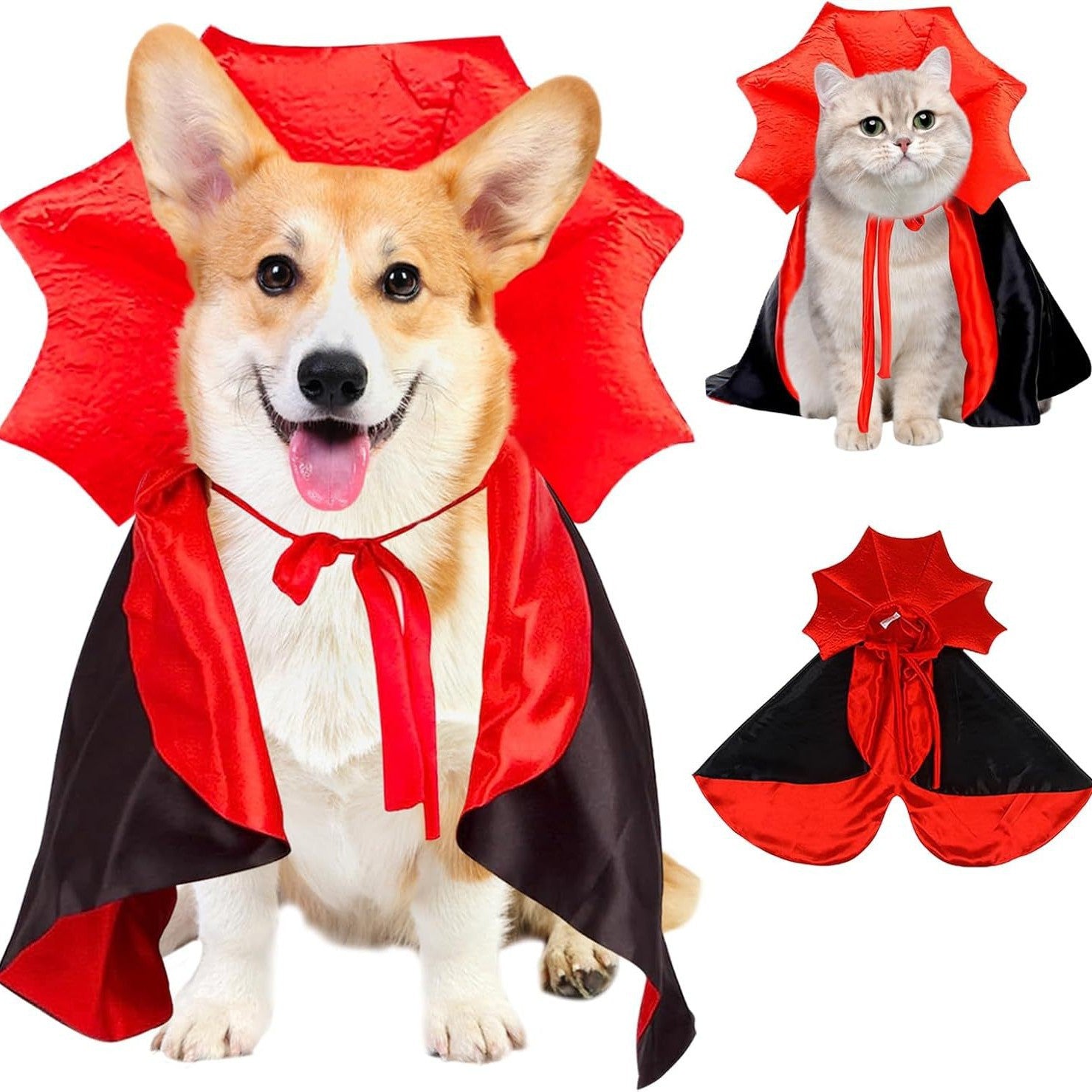 Capa de Morcego Engraçada para Cães e Gatos, Traje de Halloween