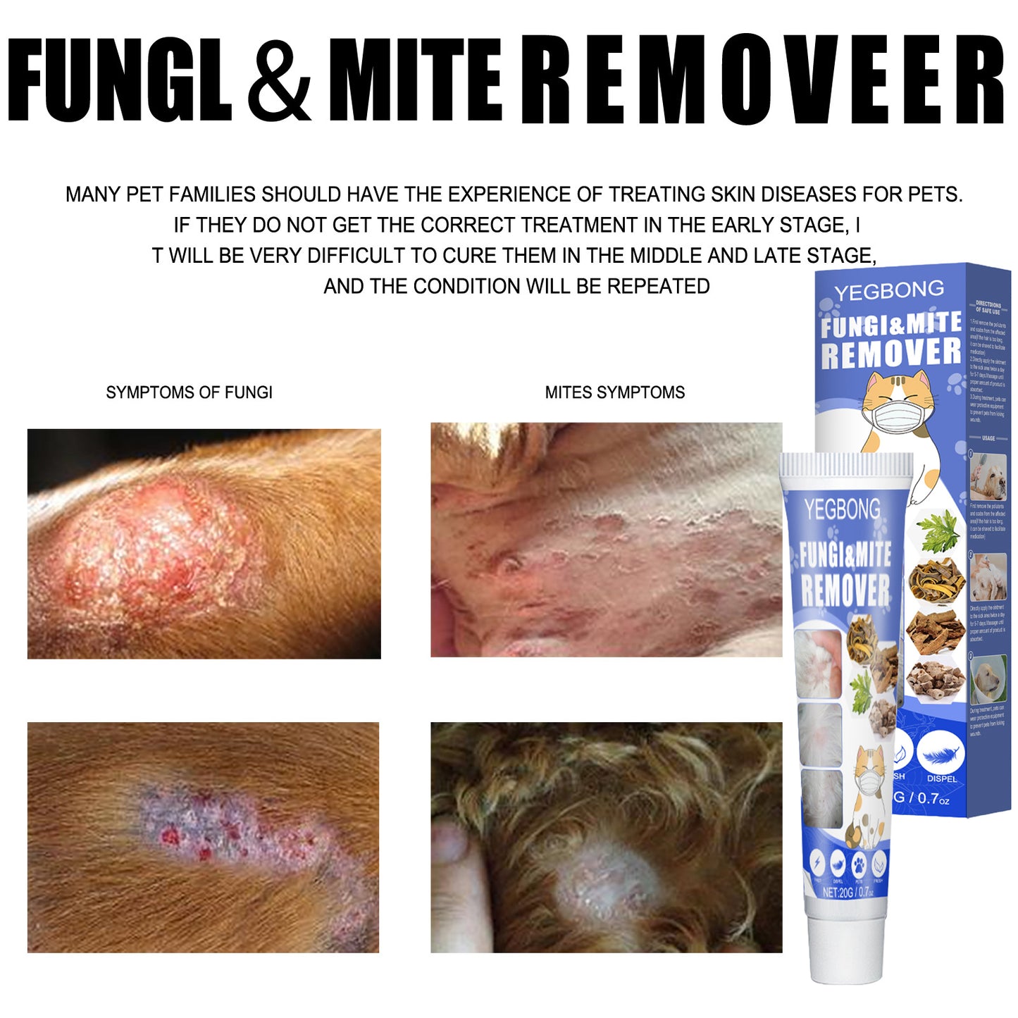 Mite Relief Cream for Pets – Skin Itching and Mite Removal for Dogs and Cats