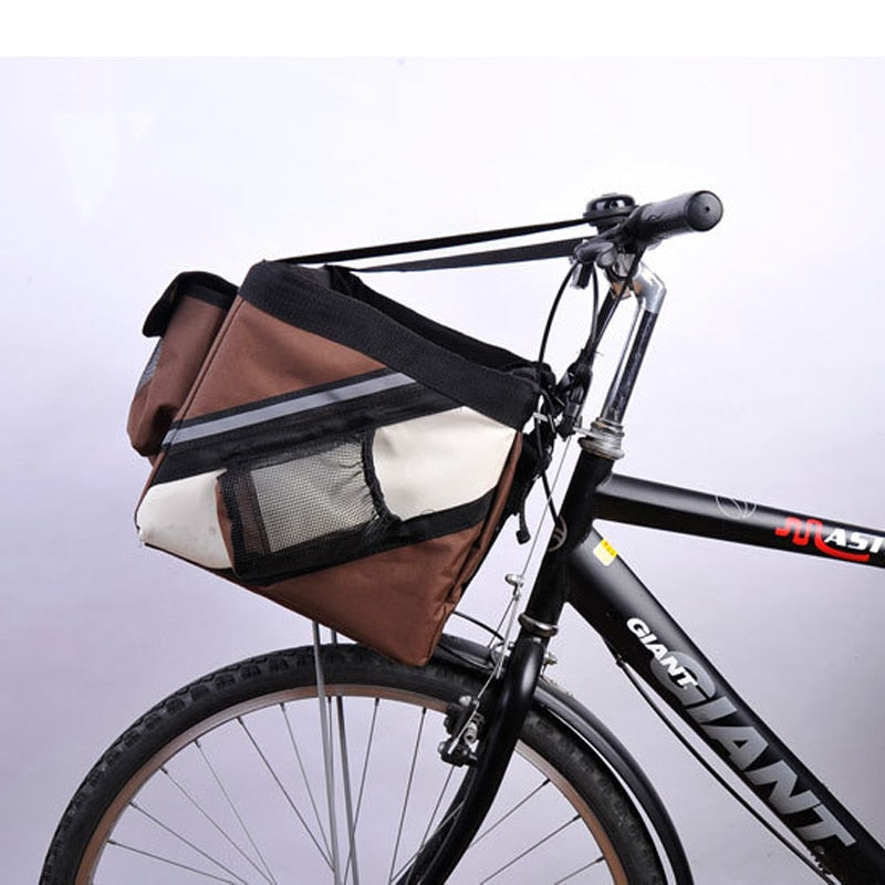 Cesto de Transporte para Bicicleta para Cães e Gatos Pequenos, Saco de Viagem
