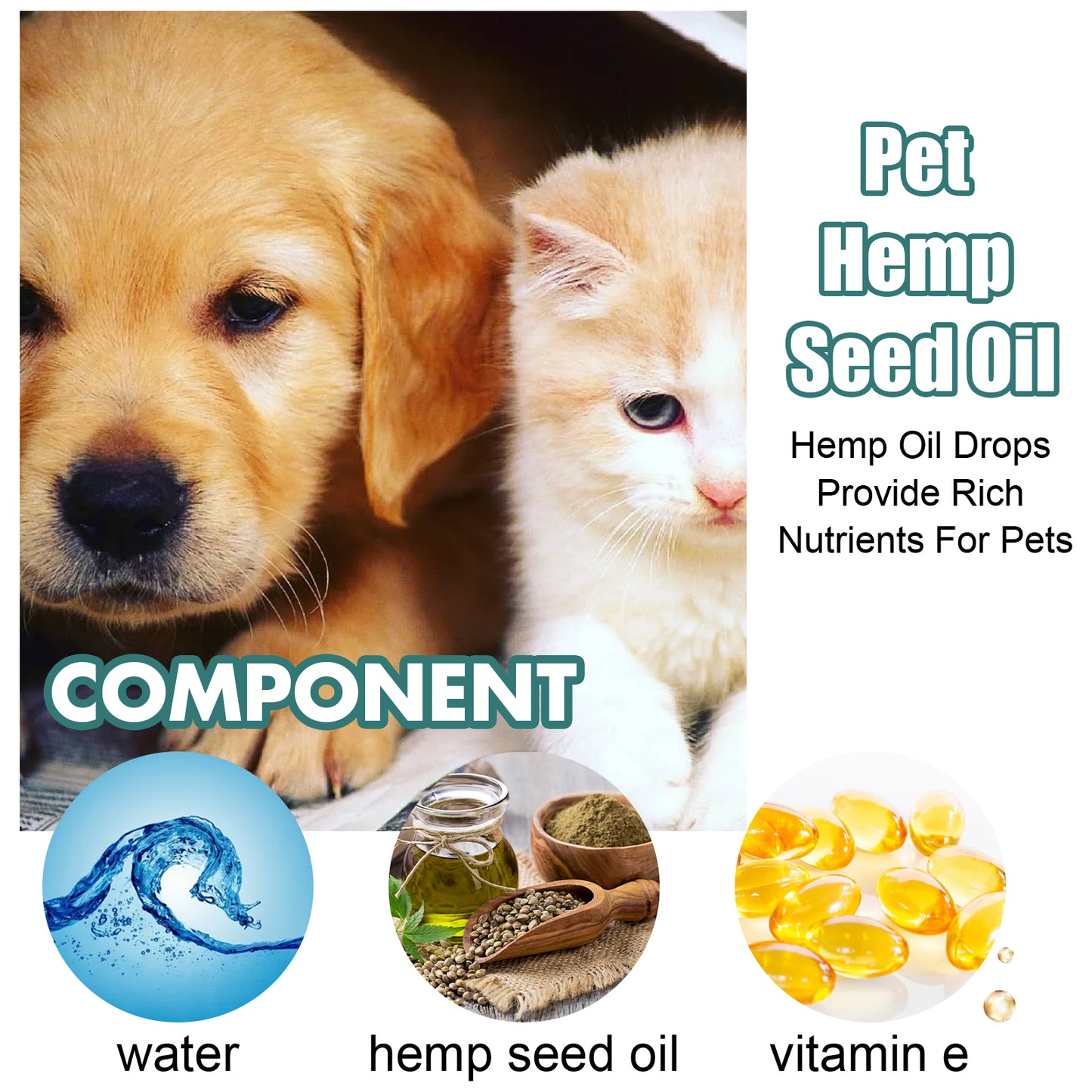 Pet Care Essential Oil – Topical Moisturizing and Repair Oil for Cats and Dogs