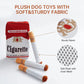 Cigar-Shaped Plush Dog Toy – Chew-Resistant Teething Toy for Self-Play