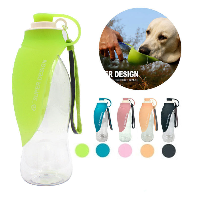 Garrafa de Água Portátil para Animais de Estimação de Grande Capacidade com Copo Dobrável