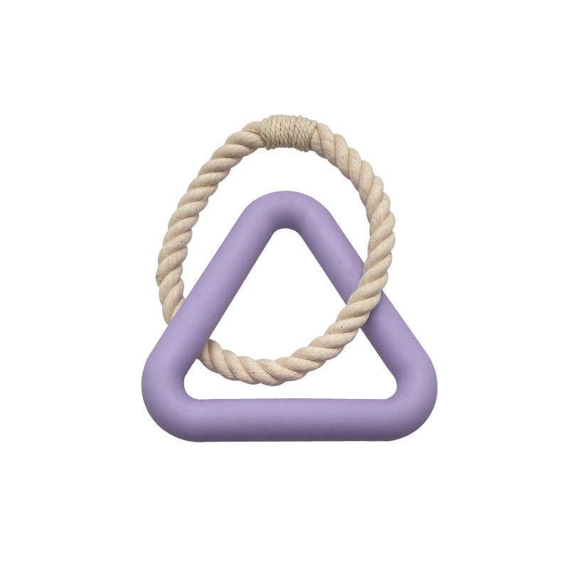TPR Triangle Tug jouet pour chiens, interactif Chew et dressage jouet
