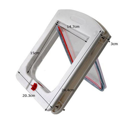 Porta para animais de estimação com fecho – Portão seguro com aba para gatos e cães, compatível com paredes ou janelas. 