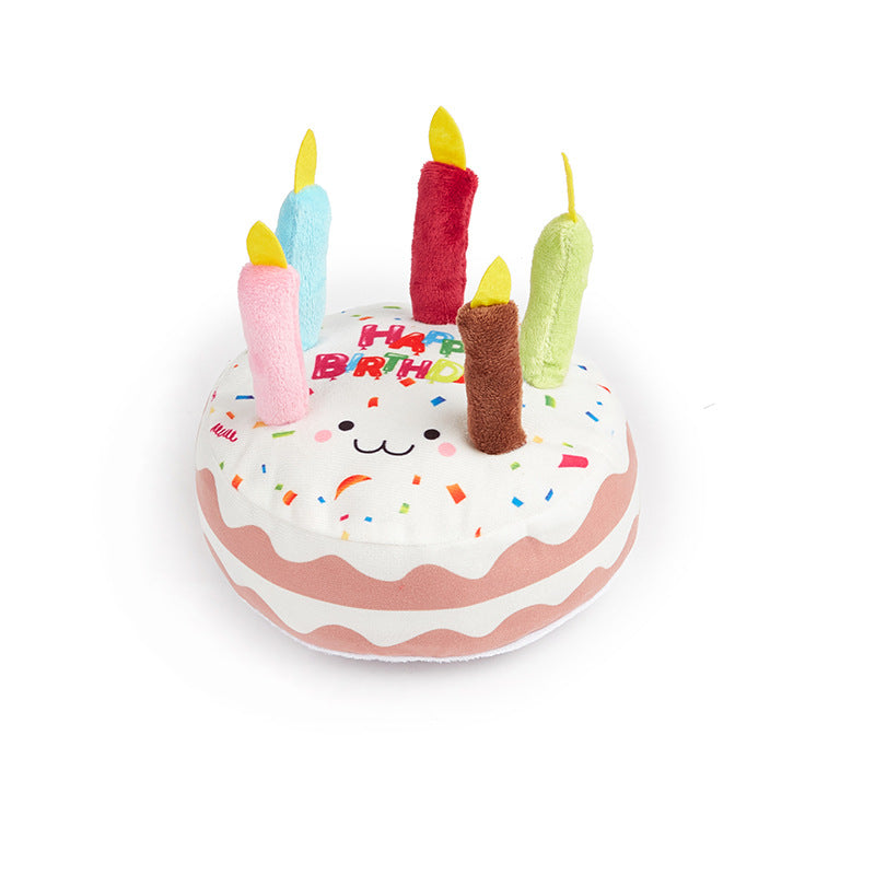 Cake-Shaped chien Chew jouet, Fun Snack-Inspired Plush animal jouet