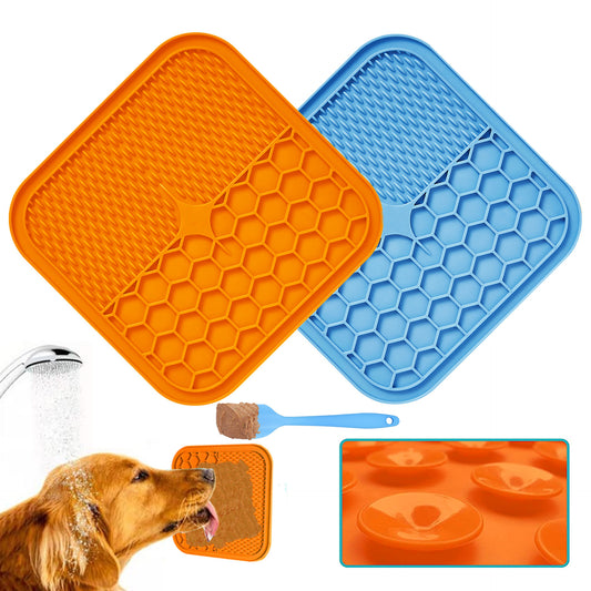 Pet Licking Pad – Silicone Suction Cup Slow Feeder & Calm Training Tool
