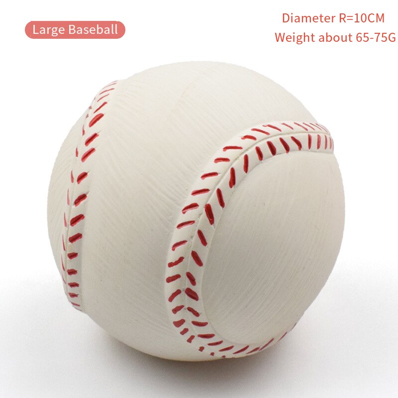 Latex Dog Toy Ball – Elastic Cotton-Filled Football with Squeak Sound