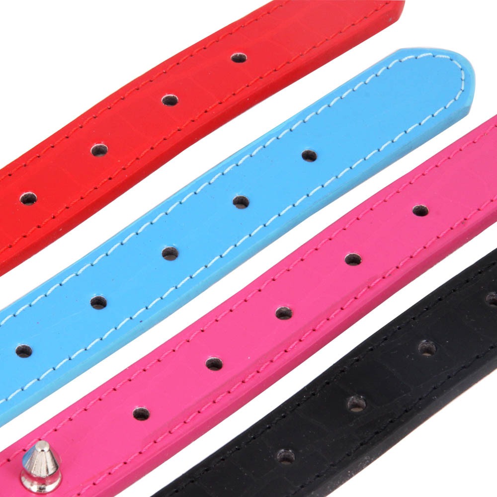 Conjunto de coleira e trela em pele para cães e gatos