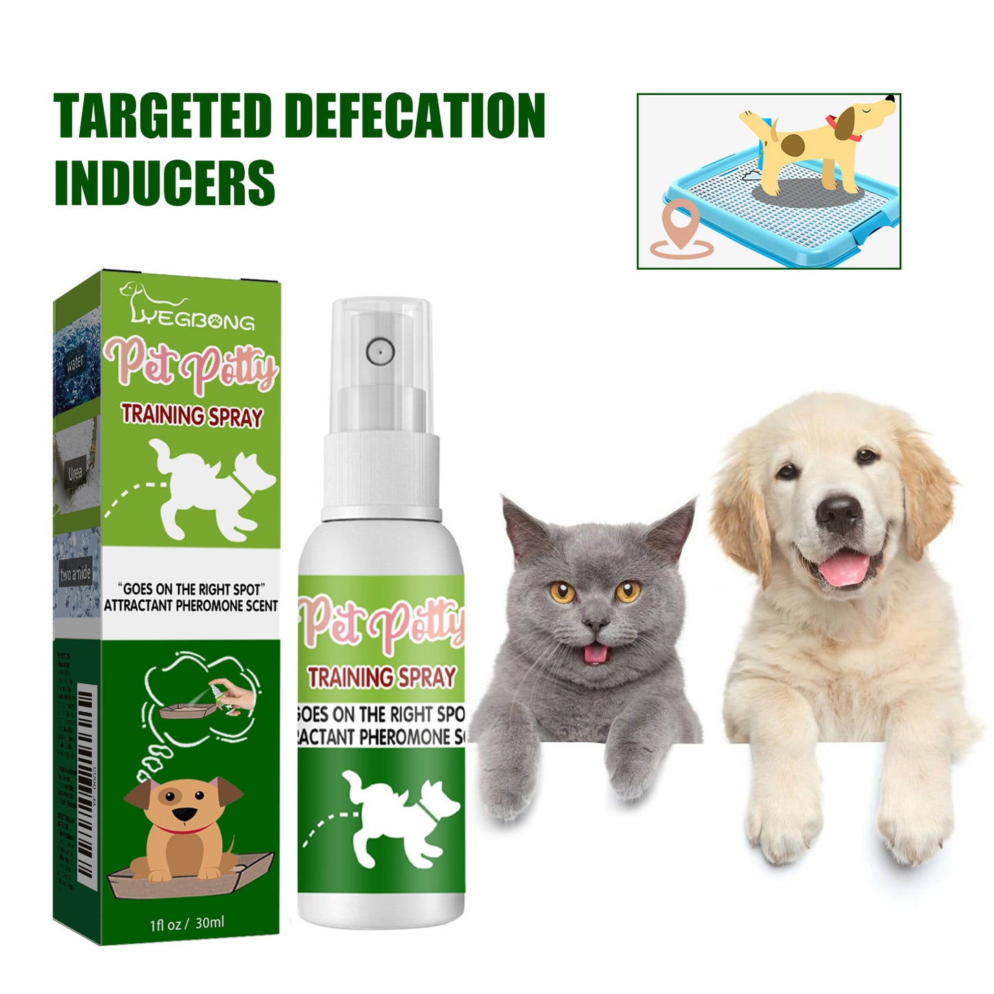 Pet Toilet Training Aid – Location-Based Defecation Inducers for Dog and Cat Training