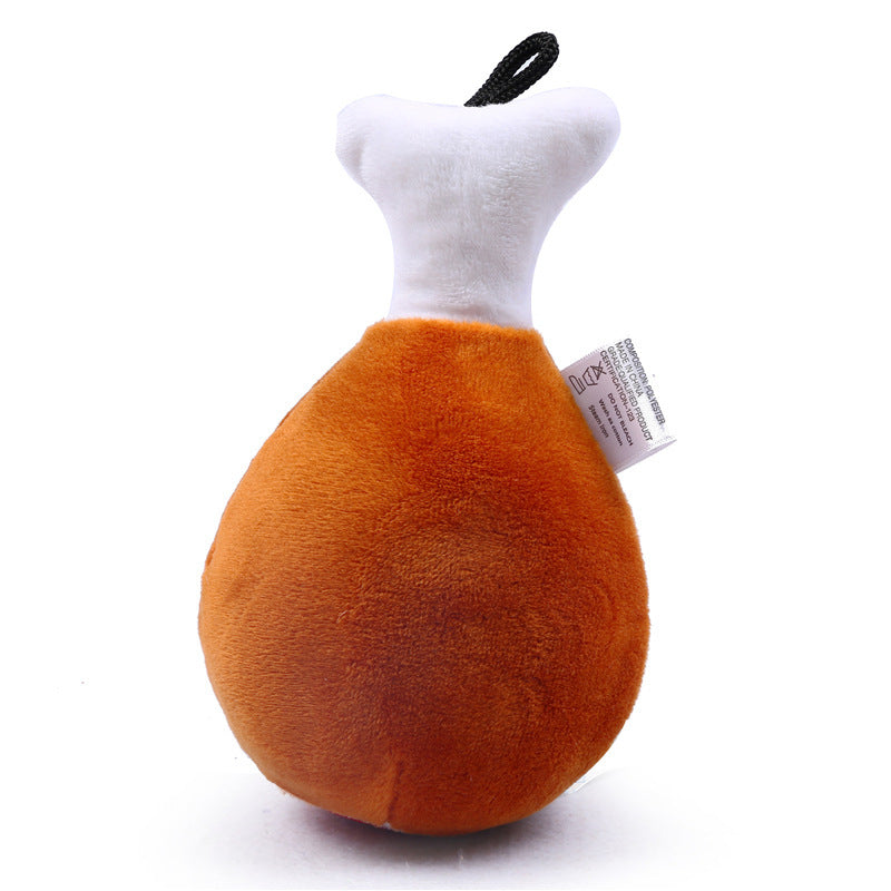 Plush Chicken Leg Squeaky chien jouet, résistant Chew jouet pour animaux
