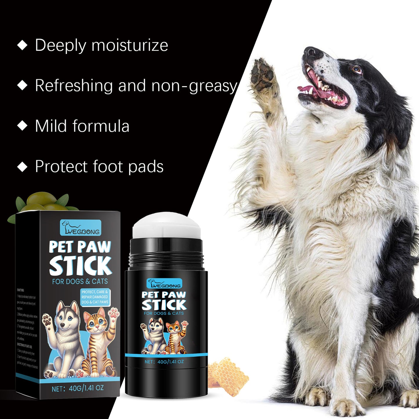Moisturizing Paw Care Cream for Cats and Dogs – Anti-Cracking and Softening Foot Treatment