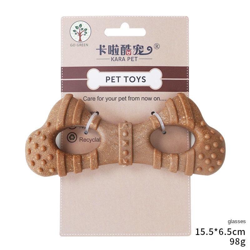 Brinquedo de Mastigar em Forma de Osso para Cães para Limpeza dos Dentes e Brincadeira Interativa