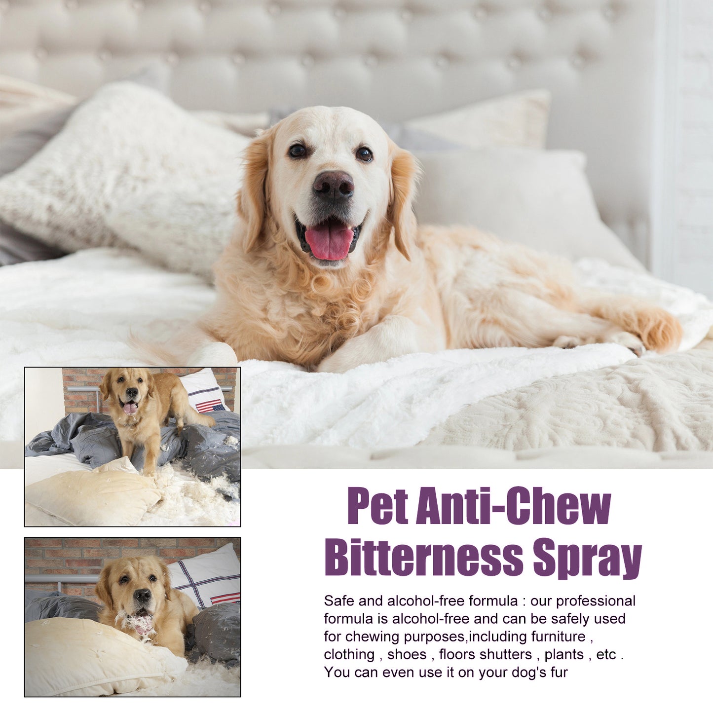 Anti-Chewing Pet Spray – Long-Lasting Indoor Repellent for Dogs & Cats