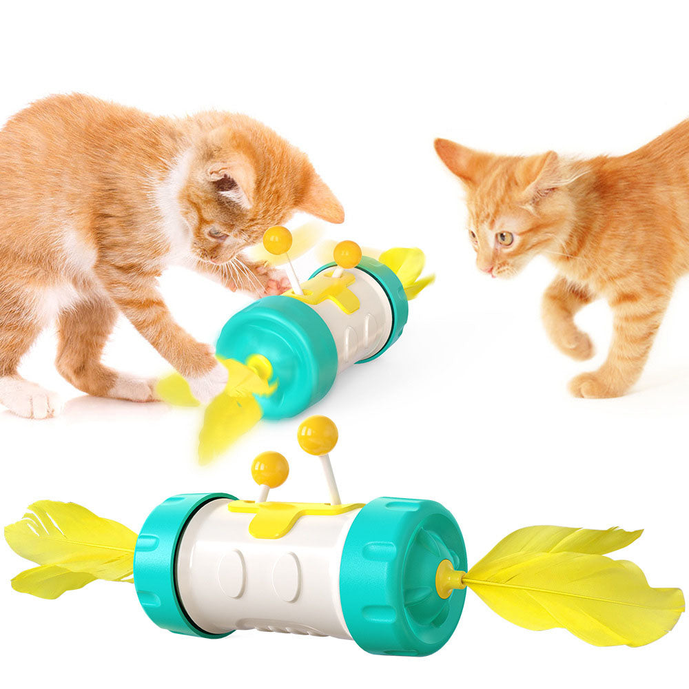 Interactif Feather Tumbler chat jouet avec Ball pour Indoor Play