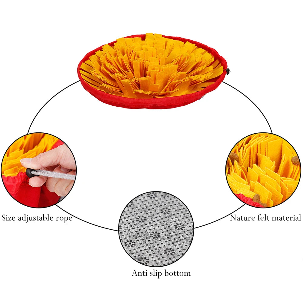 Dog Sniffing Training Mat – Washable Puzzle Blanket for Mental Stimulation