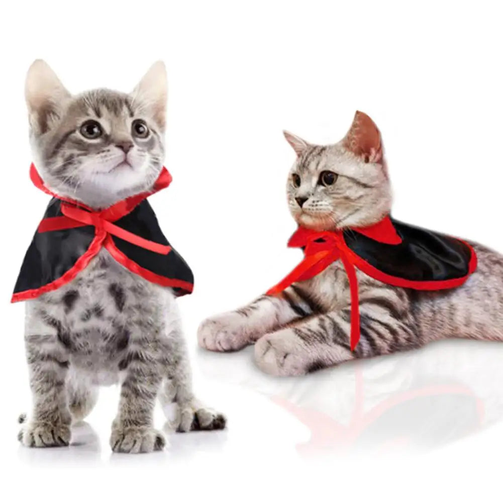 Conjunto de Capa e Chapéu de Halloween para Cães e Gatos, Disfarce de Cosplay